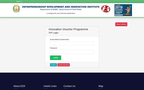 Innovation Voucher Programme IVP Login - EDII-TN
