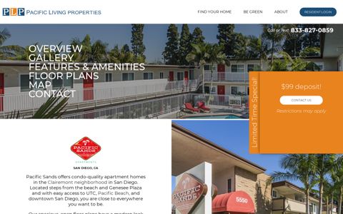 Pacific Sands - San Diego Apartments - Pacific Living Properties