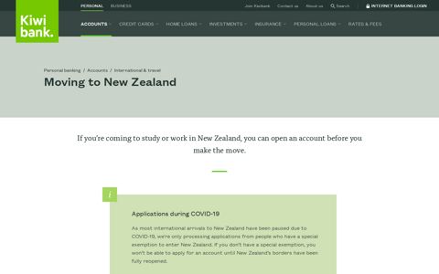 Moving to New Zealand | Accounts - Kiwibank