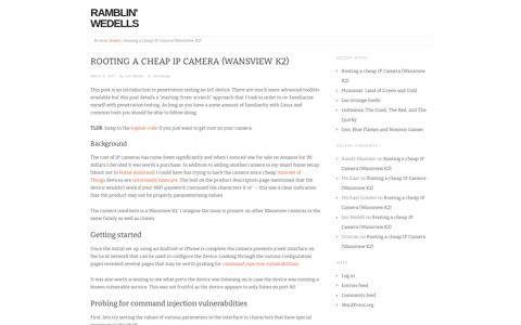 Rooting a cheap IP Camera (Wansview K2) – Ramblin' Wedells