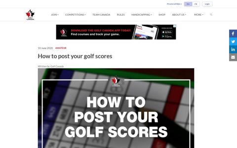 How to post your golf scores - Golf Canada