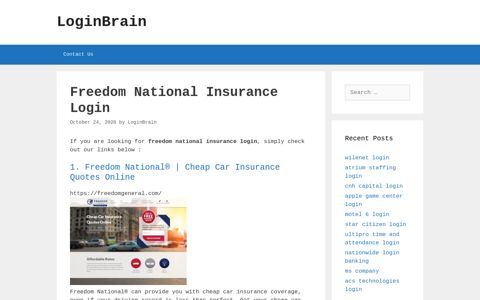 freedom national insurance login - LoginBrain