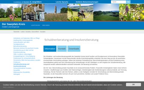 Schuldnerberatung und Insolvenzberatung - Saarpfalz-Kreis