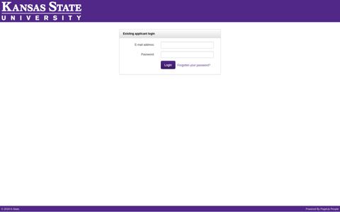 Applicant sign in - Kansas State - PageUp