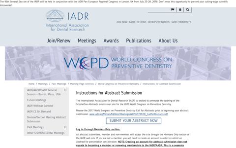 Instructions for Abstract Submission - IADR.com