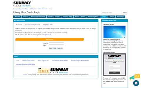 Login - Library User Guide - LibGuides at Sunway College ...