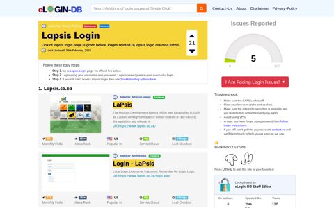 Lapsis Login - A database full of login pages from all over the ...