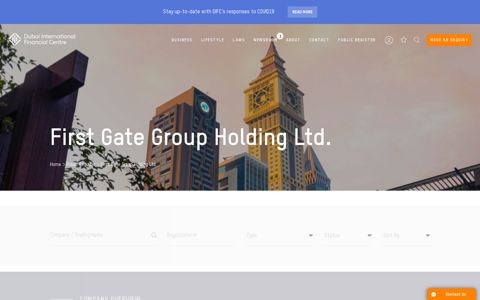 First Gate Group Holding Ltd. | Dubai International Financial ...