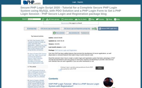 Secure PHP Login Script 2020 - Tutorial for a Complete ...