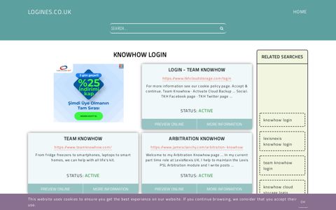 knowhow login - General Information about Login