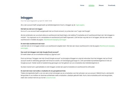 Inloggen - Kerkdienstgemist.nl