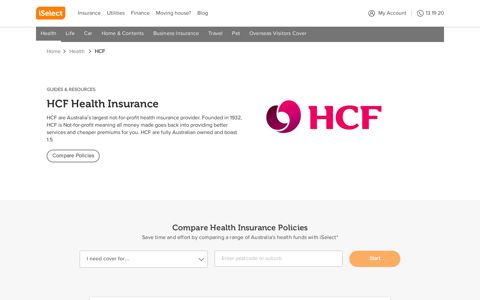 HCF Health Insurance | Free Quotes | iSelect