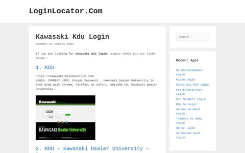 Kawasaki Kdu Login - LoginLocator.Com