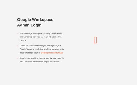 login to your Google Workspace admin console