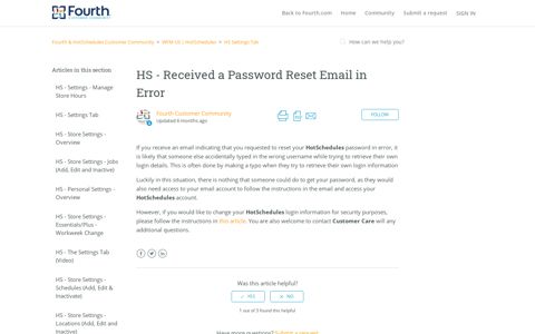 HS - Received a Password Reset Email in Error – Fourth ...