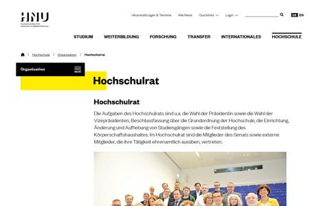Hochschulrat - Hochschule Neu-Ulm - HNU