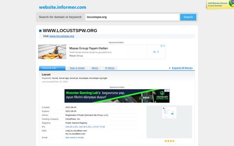 locustspw.org at Website Informer. Locust. Visit Locust Spw.