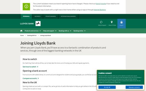 Joining Lloyds Bank