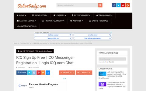 ICQ Sign Up Free | ICQ Messenger Registration | Login ICQ ...