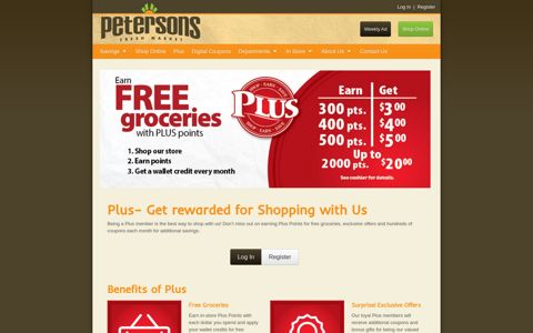 About Plus - Peterson's Fresh Market