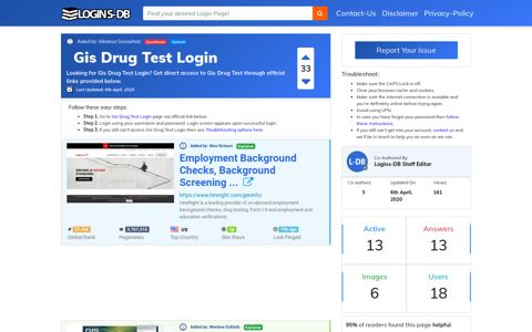 Gis Drug Test Login - Logins-DB