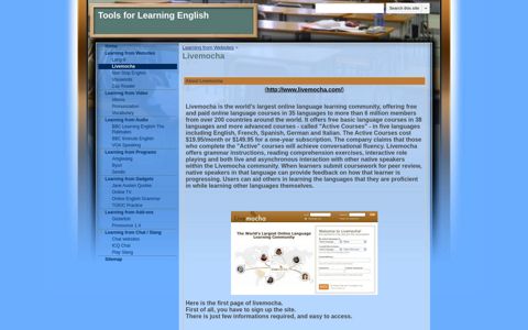 Livemocha - Tools for Learning English - Google Sites
