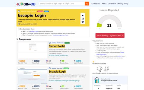 Escapia Login - A database full of login pages from all over ...