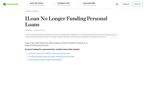 ILoan No Longer Funding Personal Loans - NerdWallet