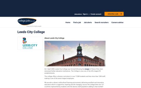 Jobs with Leeds City College | college.jobs.ac.uk