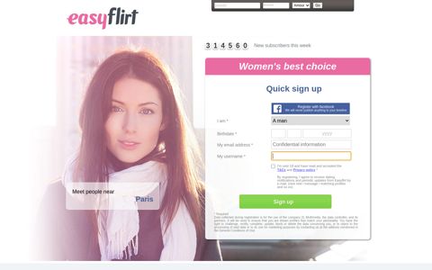 Dating online with EasyFlirt : Dating Website + chat