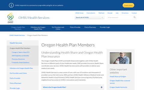Oregon Health Plan Members | OHSU