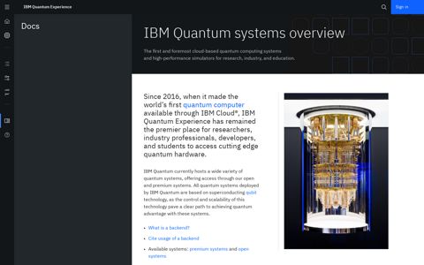 IBM Quantum systems overview - Docs and Resources - IBM ...