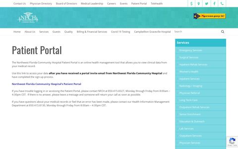 Patient Portal | Northwest Florida Community Hospital