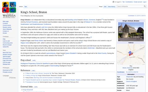 King's School, Bruton - Wikipedia