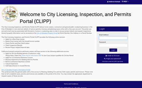 City Licensing, Inspection, and Permits Portal (CLIPP)