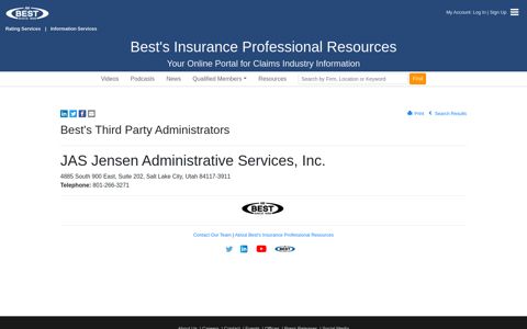 JAS Jensen Administrative Services, Inc. | Third Party ...