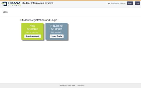 Student Registration and Login - Indiana Online Academy