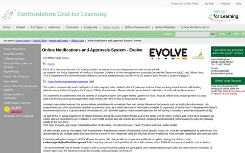 Evolve - Hertfordshire Grid for Learning