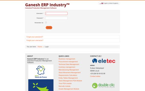 Login - Ganesh ERP Industrie