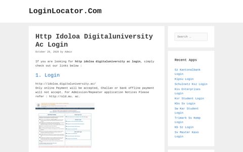 5. Idoloa Digitaluniversity Ac Login - LoginLocator.Com