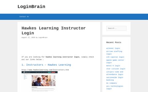 hawkes learning instructor login - LoginBrain