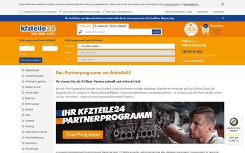 Partnerprogramm von kfzteile24.de