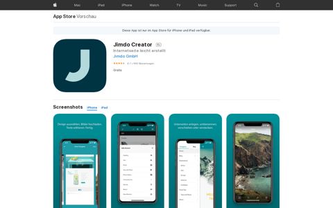 ‎Jimdo Creator im App Store