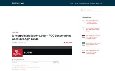 lancerpoint.pasadena.edu - PCC Lancer point Account Login ...