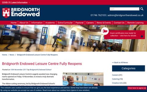 Bridgnorth Endowed Leisure Centre Fully Reopens ...
