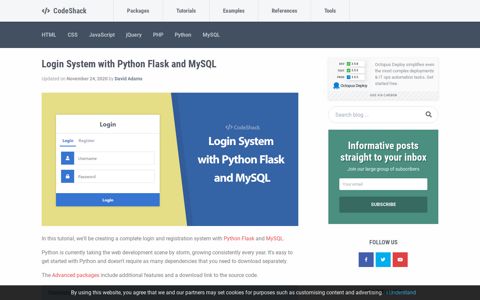 Login System with Python Flask and MySQL - CodeShack