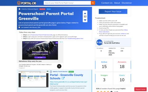 Powerschool Parent Portal Greenville