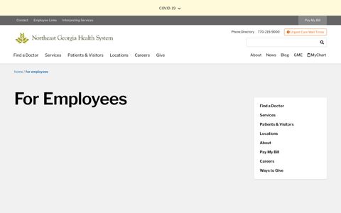 For Employees | Northeast Georgia Health System