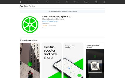 ‎Lime - Your Ride Anytime on the App Store