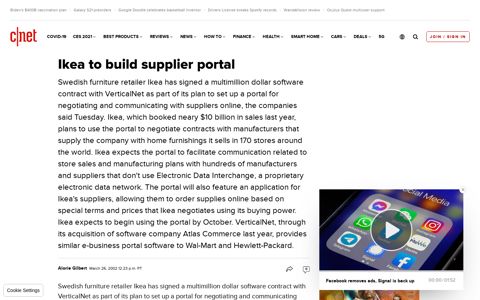Ikea to build supplier portal - CNET